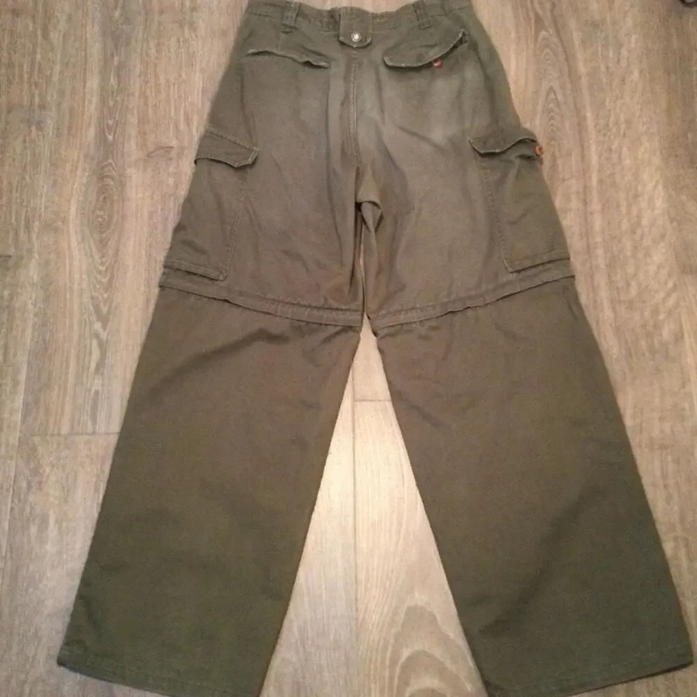 Vintage Y2K Breakdown wide leg skater convertible cargo pants 30